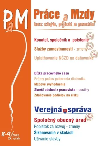 Práce a Mzdy, bez chýb, p§ kút a penále 8-9/2025