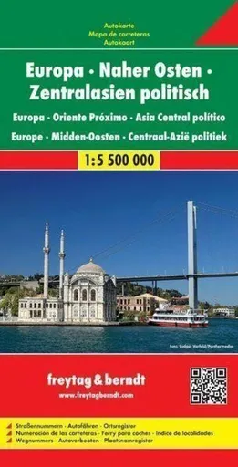 AK 2202 Evropa - Blízký východ - Střední Asie politická 1:5 500 000 / automapa
