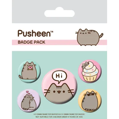 Sed odznaků Pusheen Hi