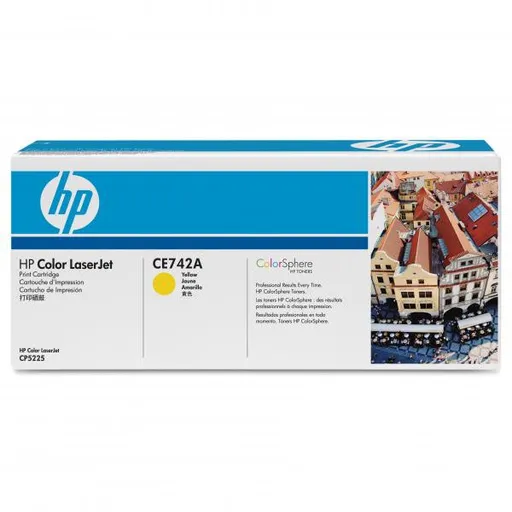HP CE742A - originální toner HP 307A, žlutý, 7300 stran