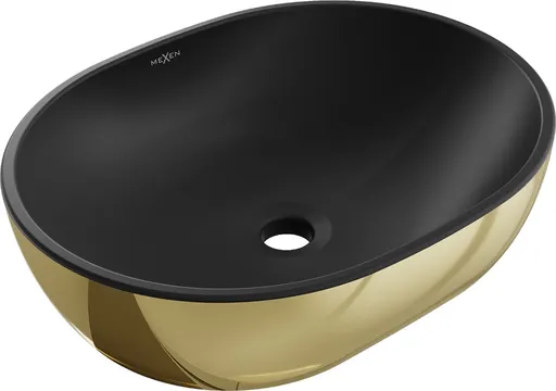 MEXEN Viki umyvadlo na desku 48 x 35, černá mat/zlatá 21054876