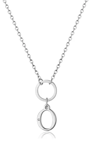 S'Agapõ Dámský ocelový náhrdelník s písmenem O Happy SHAC79