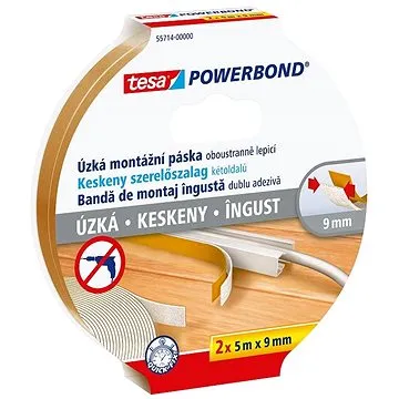 tesa Powerbond Slim - úzká, pěnová, 2ks v balení, 5m:9 mm (55714-00000-04)