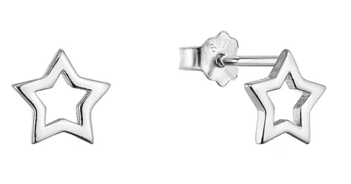 Evolution Group - Pavona Stříbrné hvězdičkové náušnice pecky 61041
