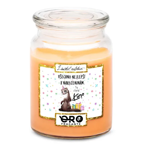 Svíčka Ty stará kuno (Vůně svíčky: Tropické ovoce)