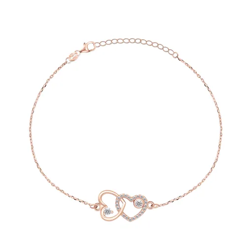 Brilio Silver Romantický bronzový náramek se zirkony BRC32R