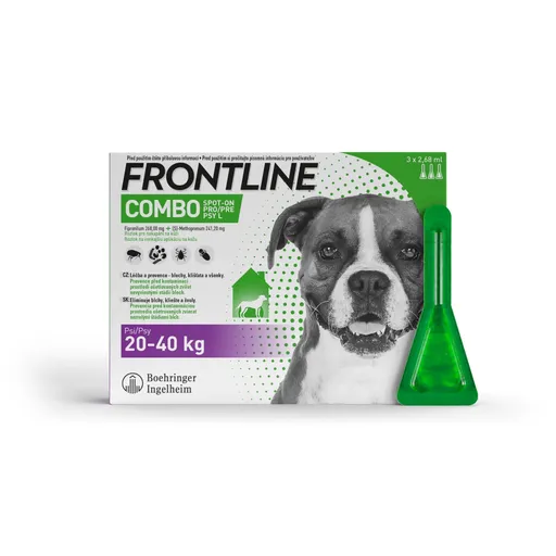 FRONTLINE COMBO pro psy 20–40 kg (L) 3 pipety