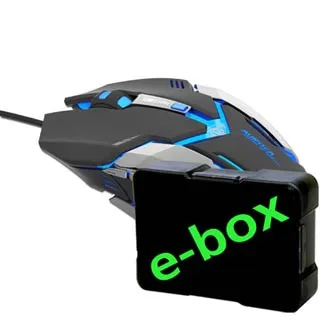 E-blue Auroza Gaming Myš drátová, černá, 4000DPI, e-box