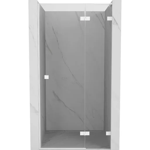 MEXEN/S Lunar L sprchové dveře křídlové pravé 110, transparent, bílá 834L-110-000-20-00-P