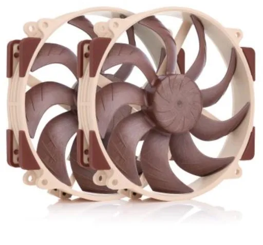 NOCTUA Ventilátor NF-A14x25r-G2-PWM-Sx2-PP, 2x 140mm, hnědá