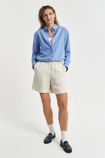 ŠORTKY GANT REL LINEN BLEND PULL ON SHORTS PUTTY