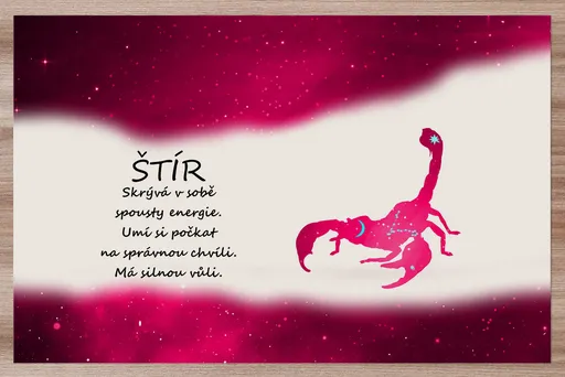 Prostírání Štír (23.10. - 22.11.) - červené
