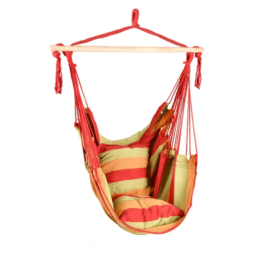 Závěsné zahradní křeslo červené/zelené/žluté