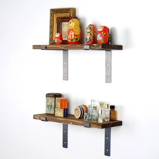 Dekorativní dřevěná nástěnná police Lam003