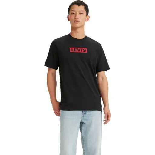 Levi's® SS RELAXED FIT TEE BOXTAB Pánské tričko, černá, velikost