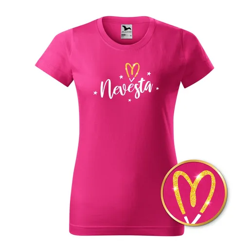 Bontis Tričko Nevěsta TŘPYTIVÉ SRDCE - Purpurová | L