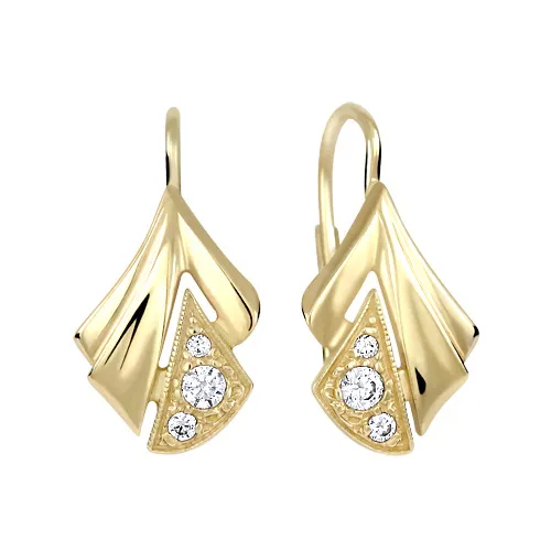 Soliter Slušivé náušnice ze zlata se zirkony 239 001 00198