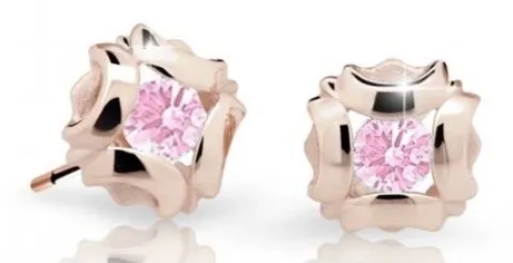 Cutie Jewellery Slušivé dětské náušnice z růžového zlata C2216-30-X-4 růžová