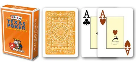 Modiano 2096 100% plastové karty 2 rohy - Oranžové