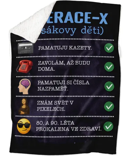 Deka Generace X – nastavení (Podšití beránkem: ANO)