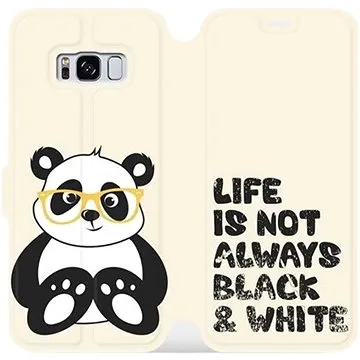 Flipové pouzdro na mobil Samsung Galaxy S8 - M041S Panda - life is not always black and white (5903226050123)