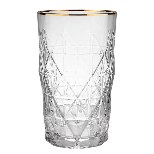 UPSCALE Sklenice na long drink se zlatým okrajem 460 ml