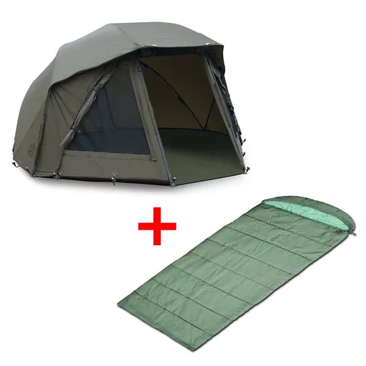 Chyť a pusť Přístřešek Brolly Thunder + Suretti Spací pytel Expert,Chyť a pusť Přístřešek Brolly Thunder + Suretti Spací pytel Expert