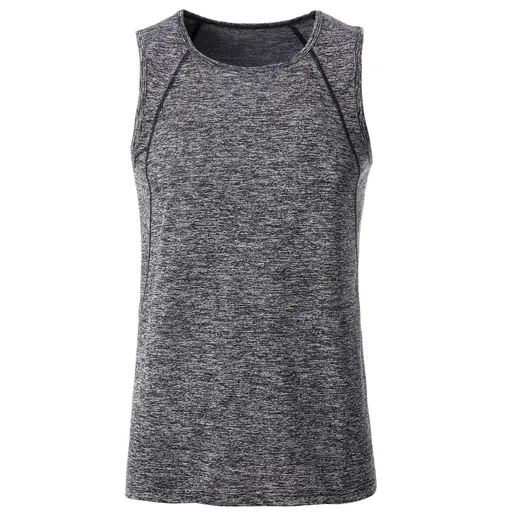 James & Nicholson (Daiber) Pánské funkční tílko JN494 - Černý melír / černá | L