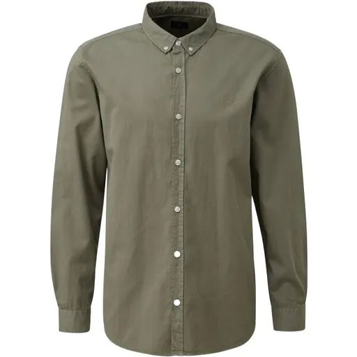 s.Oliver QS LONG-SLEEVED NOOS Pánská košile, khaki, velikost