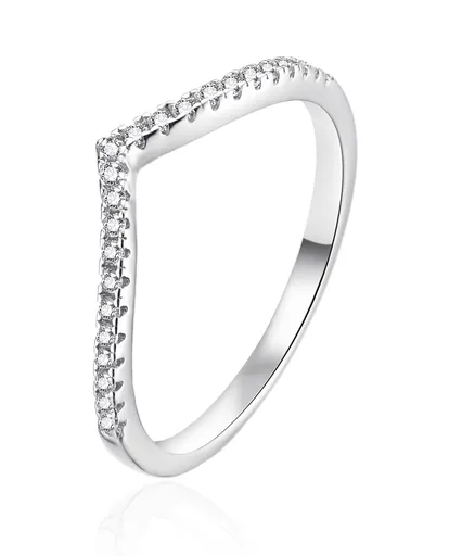 Agato Elegantní stříbrný prsten se zirkony AGT-R41W 56 mm