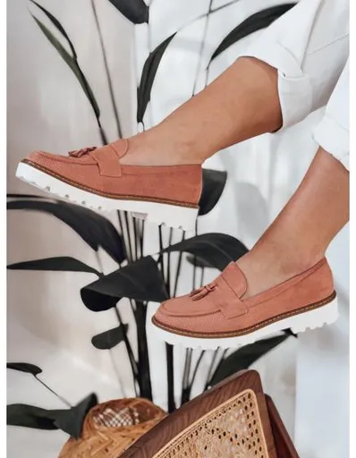 Dámské mokasíny s prolamovaným vzorem VANESSO růžové