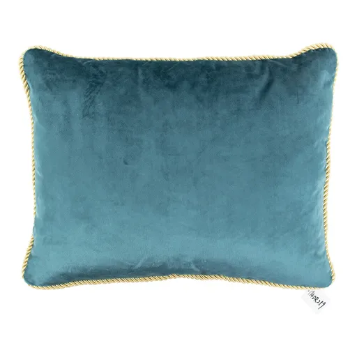 Tyrkysový sametový obdélníkový polštářek Tyrkys  - 35*45*10cm DCFGHKPT