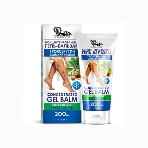 Gelový balzám na nohy Troxerutin s kaštanem koňským – 200 ml – Vitateka