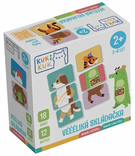 KukiKuk® KukiKuk - Véééliká skládačka Veselá zvířátka
