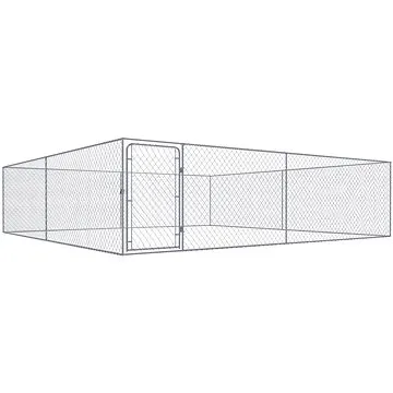 Shumee Psí kotec venkovní pozinkovaná ocel 4 × 4 × 1 m (8719883682983)