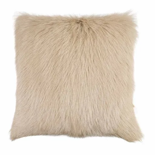 Krémový polštář s delším chlupem z kozí srsti - 40*40*10cm Mars & More