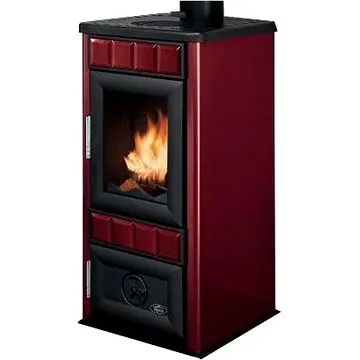 Alfa Plam LARA*CV, 8 kW krbová kamna, červená, horní o 120 mm (105012330)