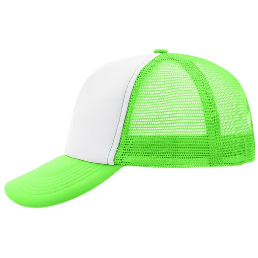 Myrtle Beach (Daiber) 5 panelová kšiltovka MB070 - Bílá / neonově zelená | uni