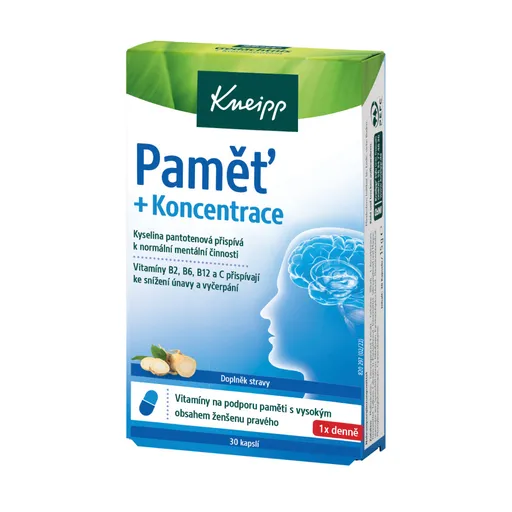 Kneipp Paměť + Koncentrace 30 tobolek