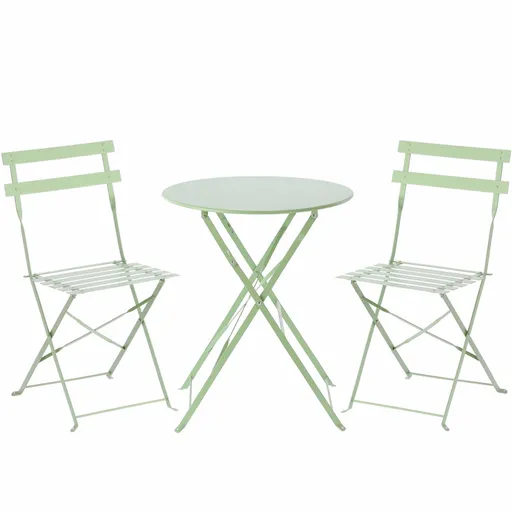 Aldotrade Zahradní skládací nábytek Bea zelená, set stůl a 2 židle