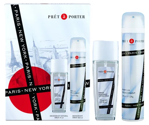 Coty Prêt à Porter - deodorant s rozprašovačem 75 ml + deodorant ve spreji 200 ml