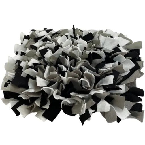 Čmuchacíkoberečky.cz® Čmuchací kobereček extra hustý ČERNO-BÍLO-ŠEDÝ 179/30X2