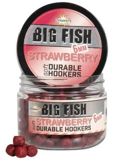 Dynamite baits měkčené pelety durable hookers strawberry 6 mm
