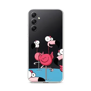 TopQ Kryt Samsung A34 Cartoon Flamingos 93185 (93185)