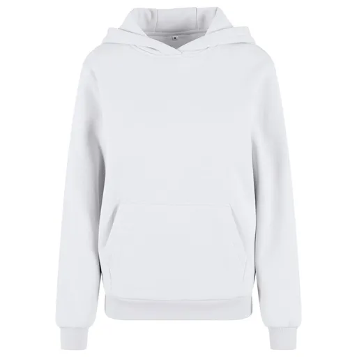 Build Your Brand Hebká dámská mikina přes hlavu Fluffy - Bílá | XS