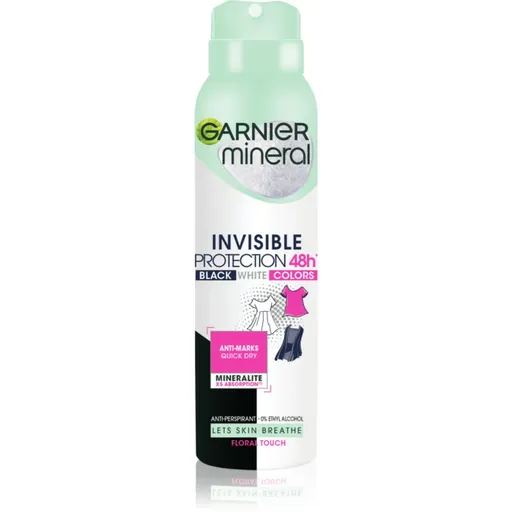 Garnier Mineral Black White Color antiperspirant ve spreji 150 ml
