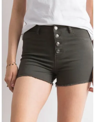 Dámské šortky s knoflíky MATEO khaki