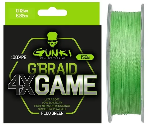 Gunki Šňůra G Braid 4X Game 150m,Gunki Šňůra G Braid 4X Game 150m