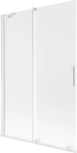 MEXEN/S Velar dvoukřídlá posuvná vanová zástěna 120 x 150, dekor, bílá 896-120-000-31-20