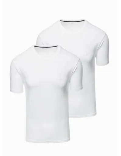 Pánská bavlněná trička BASIC s kulatým výstřihem - černá/bílá/tmavě modrá V1 OM-TSBS-0232